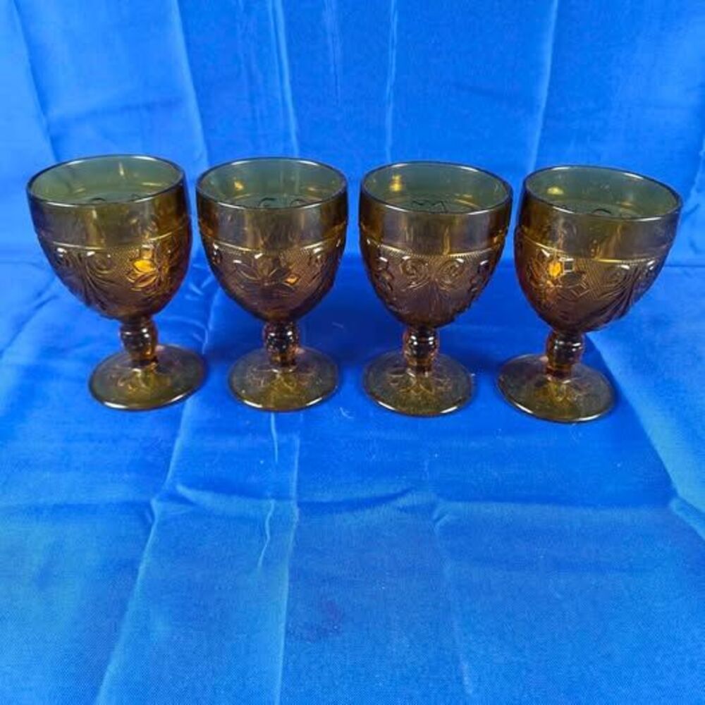 Vintage Tiara Indiana Amber Glass